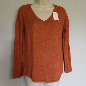 a new day soft lightweight burnt orange sweater